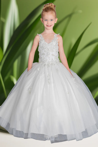 Briella Dream Gown – Blue or White Ball Gown for Girls