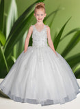 Briella Dream Gown – Blue or White Ball Gown for Girls