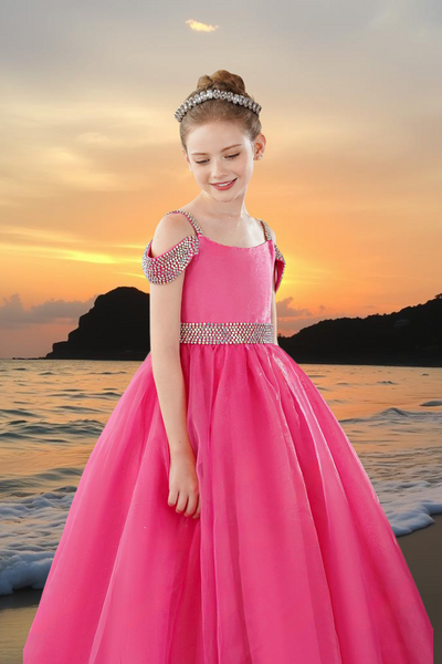 Brydealo Couture Hot Pink Pageant Gown – Girls Special Occasion