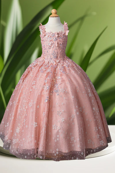 Liliana Blossom Gown – Blush Pink Flower Girl & Party Dress