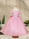 Rosalyn Blush Sparkle Gown – Girls' Birthday Dress