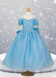 Rosalyn Blush Sparkle Gown – Girls' Birthday Dress