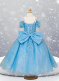 Rosalyn Blush Sparkle Gown – Girls' Birthday Dress