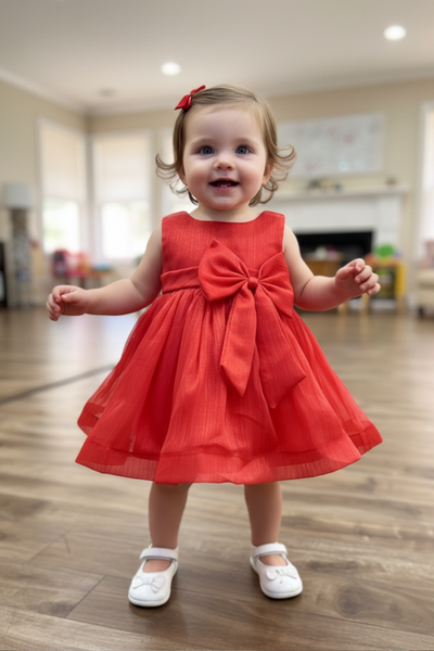 Baby Bow Party Dress for Birthday & Special Occasion