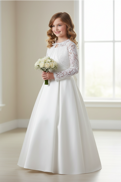Girls White Lace Bolero Jacket | Communion & Flower Girl