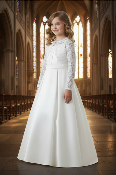 Girls White Lace Bolero Jacket | Communion & Flower Girl