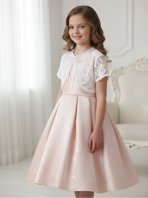 Girls White Lace Bolero | Communion & Flower Girl Jacket