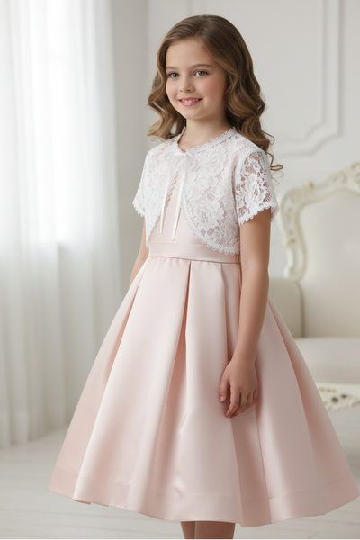 Girls White Lace Bolero | Communion & Flower Girl Jacket