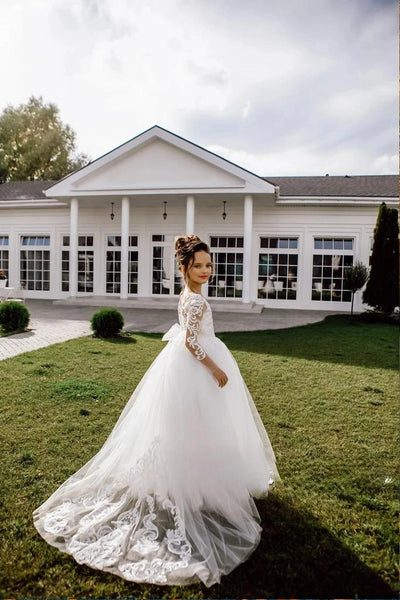 Seraphielle Grace White Couture Communion Pageant Gown