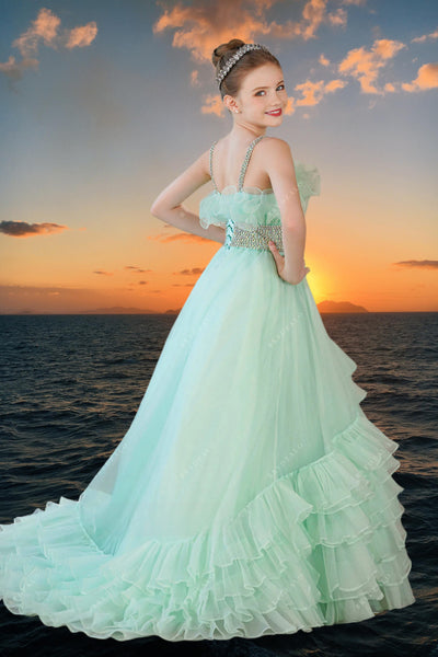 Tiffany Ruffle Ball Gown - Brydealo Couture Pageant Dress