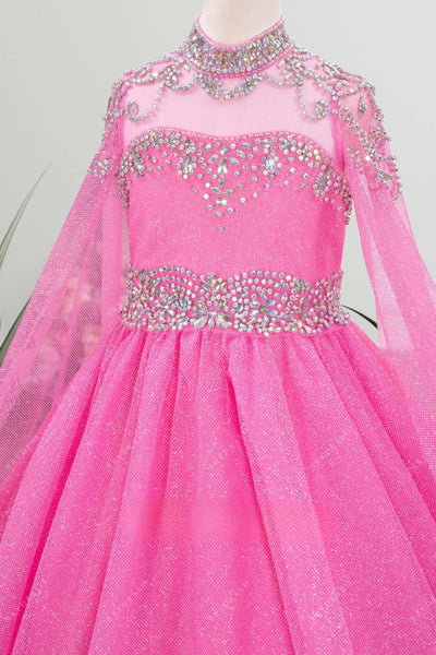 Hot Pink Girls Pageant Dress - Brydealo Couture Gown