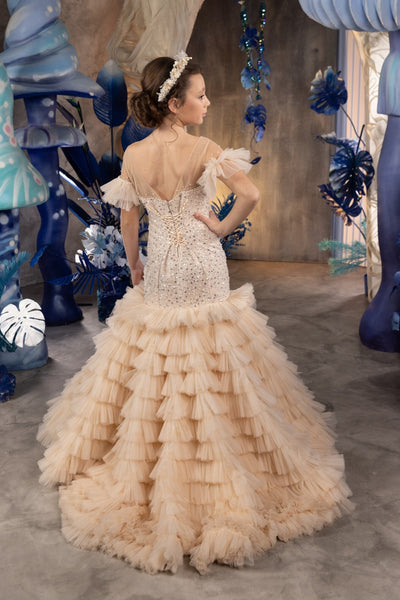 Savanna Couture Gown - Custom Elegant Red Carpet Dress for Girls