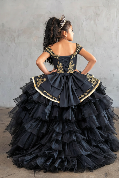Annalisa Girls Off the Shoulder Floor Length Pageant Dress