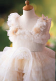 Elowen Ivory Haute Couture Ruffle Girls Pageant Dress – Brydealo Couture