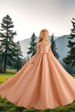 Blush Peach Ivory Ball Gown | Pentelei Couture Giavanna