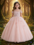 Butterfly Tulle Pageant Dress - Meera Girls Formal Gown