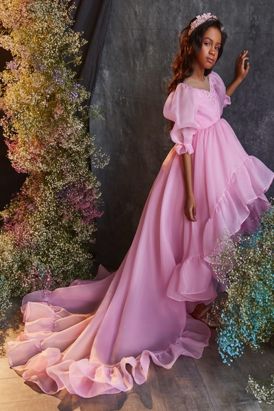 Seraphina Belle Yellow Girls Gown – Pentelei Couture