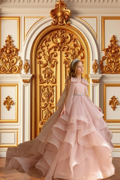 Blush Pink Pageant Flower Girl Dress | Pentelei Couture Gown