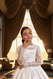 Pentelei Couture Satin & Lace Communion Dress