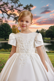 Elara White Communion Dress | Pentelei Couture