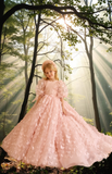 Elara Bloom | Pentelei Couture Pink Butterfly Dress