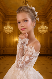 Luxury Off-Shoulder Communion Dress | Pentelei Couture