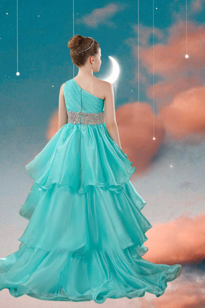Turquoise Pageant Dress – Brydealo Couture Gown