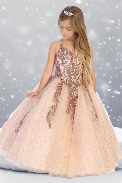 Julianna Gown – Rose Gold Sequin Pageant Dres