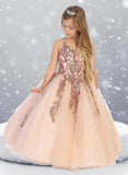 Julianna Gown – Rose Gold Sequin Pageant Dres