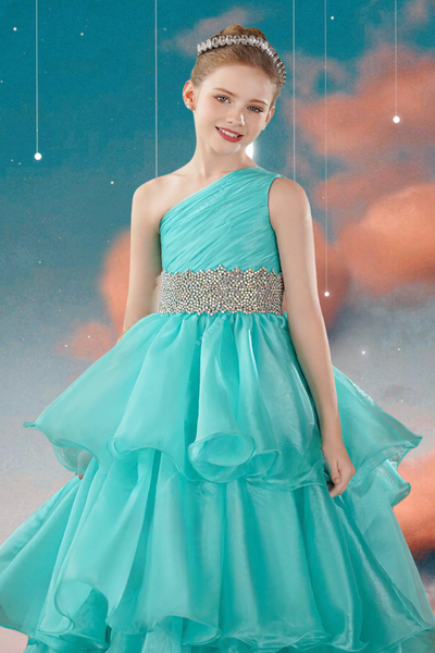 Turquoise Pageant Dress – Brydealo Couture Gown