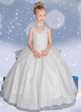 The Serafina Crystal Embroidered Pageant Dress for Girls