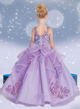 The Serafina Crystal Embroidered Pageant Dress for Girls
