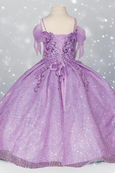 Marcella Lilac Glitter Pageant Dress for Girls
