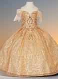 Marcella Lilac Glitter Pageant Dress for Girls