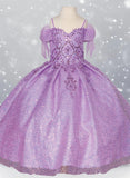 Marcella Lilac Glitter Pageant Dress for Girls