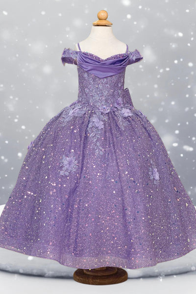 Rosalina Petal Sparkle Gown – Pink Dress for Pageants & Parties