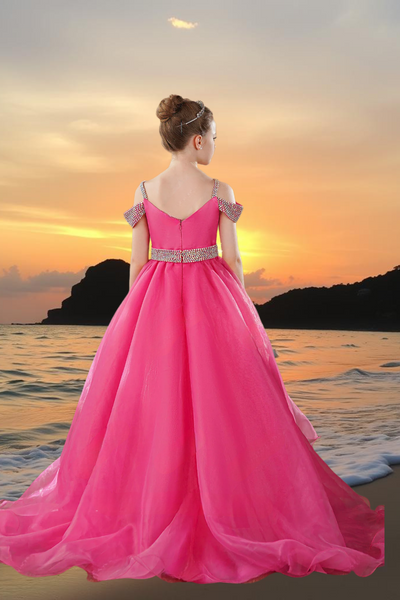Brydealo Couture Hot Pink Pageant Gown – Girls Special Occasion