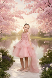 Rosalinde Grace Hi-Lo Girls Pageant Dress | Blush Kids