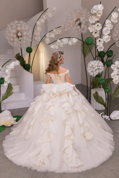 Elysiane Grace Girls Fashion Couture Pageant Gown