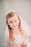 The Nova Girls Communion Veil With Crystal Tiara