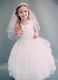 The Nova Girls Communion Veil With Crystal Tiara