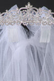 The Nova Girls Communion Veil With Crystal Tiara