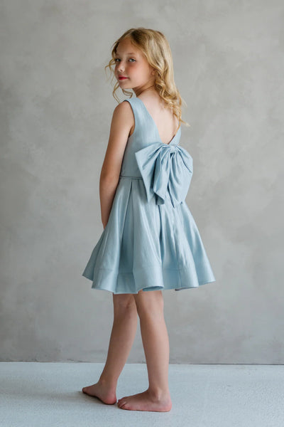 Isadora Blue Shimmer Dress | Teter Warm Couture Girls