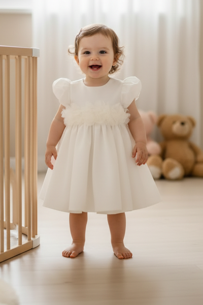 Amelisse Grace Off White Baby Dress | Teter Warm Couture