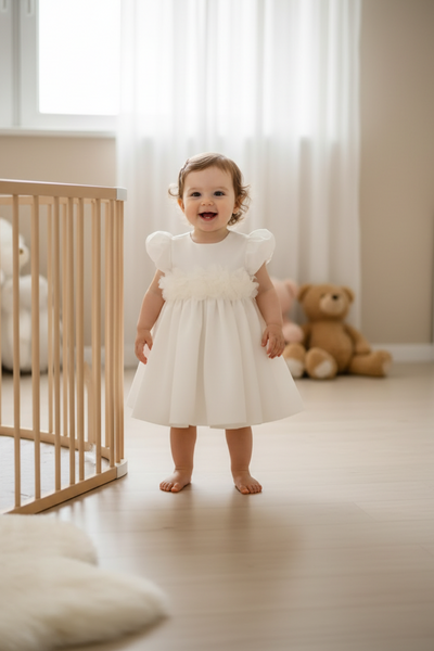 Amelisse Grace Off White Baby Dress | Teter Warm Couture