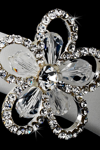 Rhinestone Flower Girl Headband with Swarovski Crystal