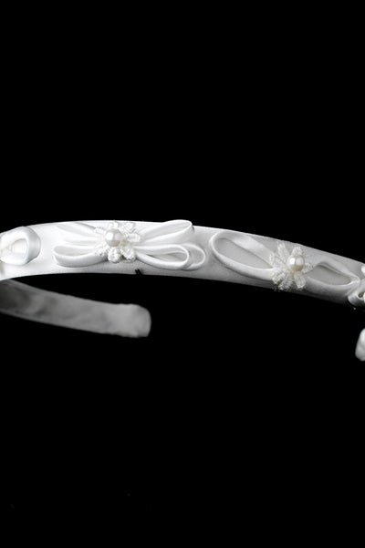 Ivory Pearl Floral Headband for Girls