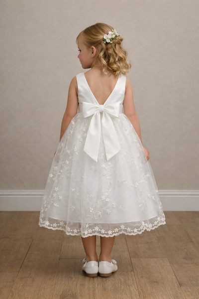 Celestine Grace Amalee Couture Bow Back Communion Dress