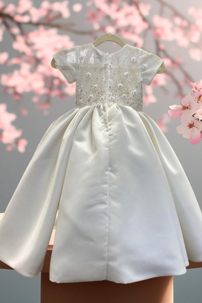 Seraphina Satin Dress | Amalee Couture Communion & Flower Girl Gown