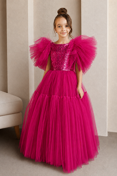 Hallie Girls Special Occasion Tulle Dress